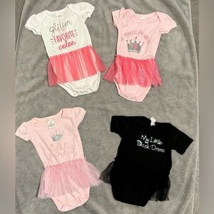 4 Blinged Out Onesies with Tulle for your Princess